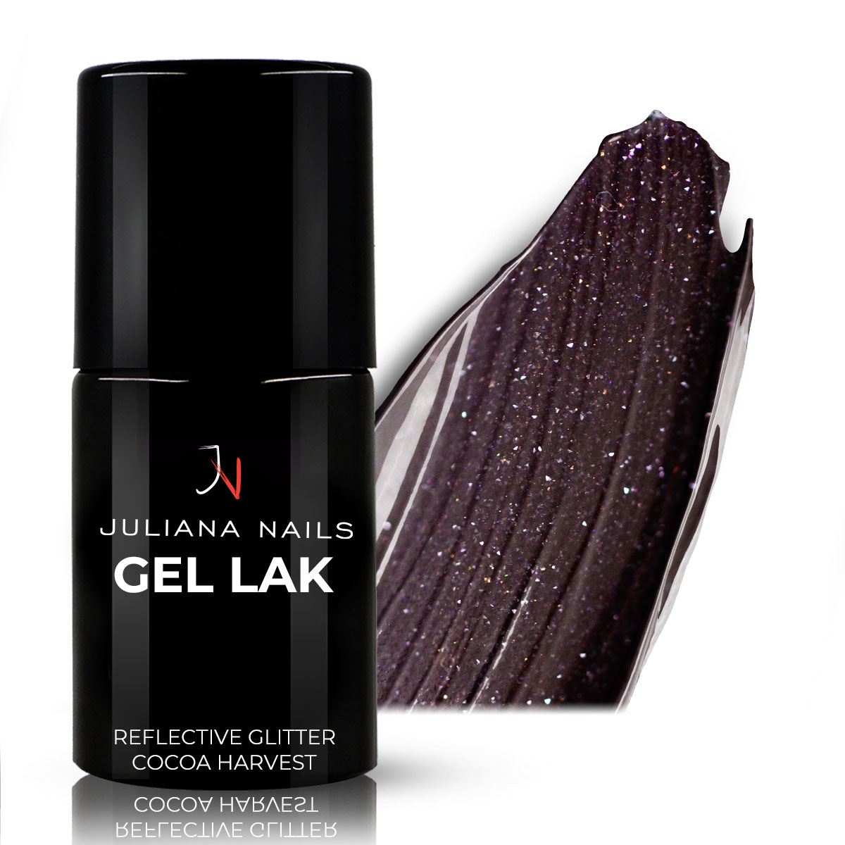 Vernis Semi-permanent Gel Lack 1094 - Reflective Glitter Cacao Harvest