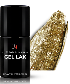 Vernis Semi-permanent Gel Lack 296 - Heavy Glitter Gold