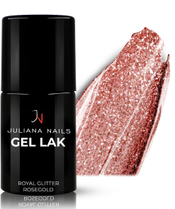 Vernis Semi-permanent Gel Lack 460 - Royal Glitter Rosegold