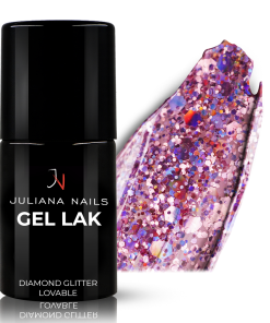 Vernis Semi-permanent Gel Lack 575 - Diamond Glitter Lovable