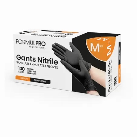 Boîte de gants Nitrile Noir x100